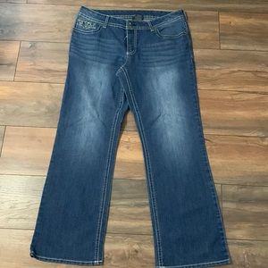 Size 14 Faded Glory jeans wide bottoms